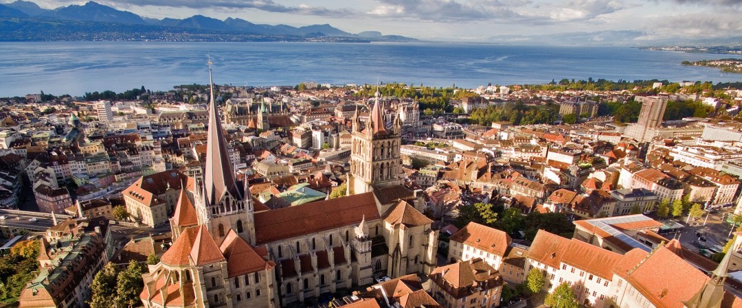 City scenic of Lausanne