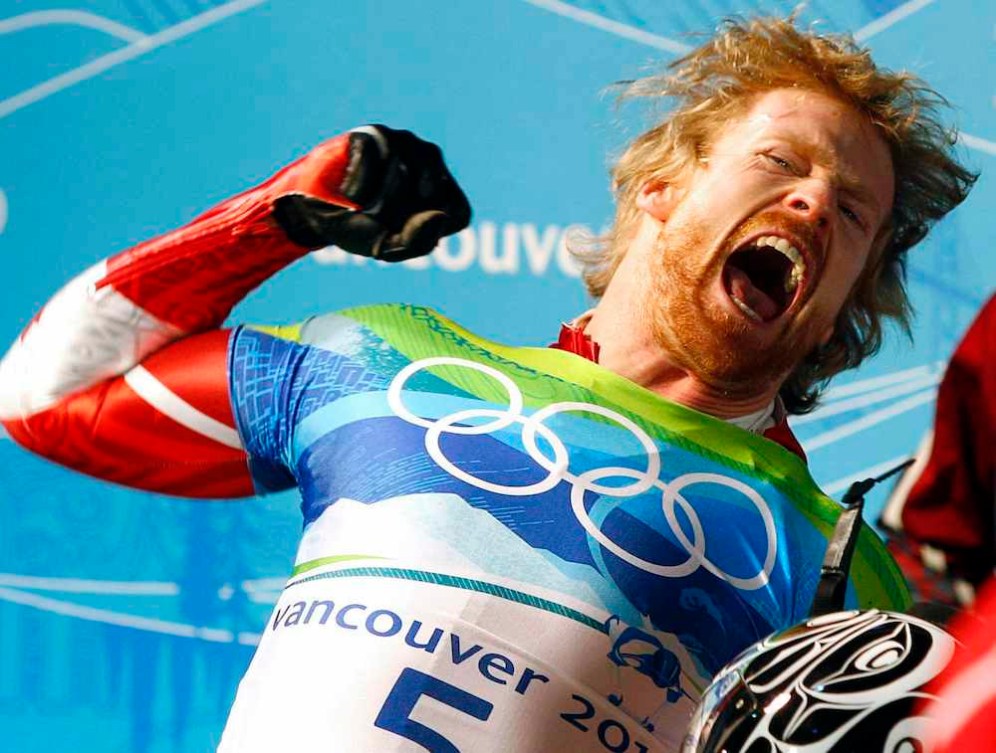 Athlete celebrating